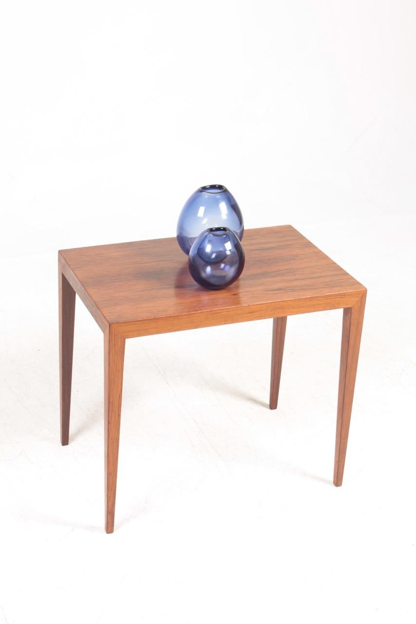 Side table in rosewood designed by Severin Hansen Jr. and made by Haslev Furniture Denmark, great original condition.