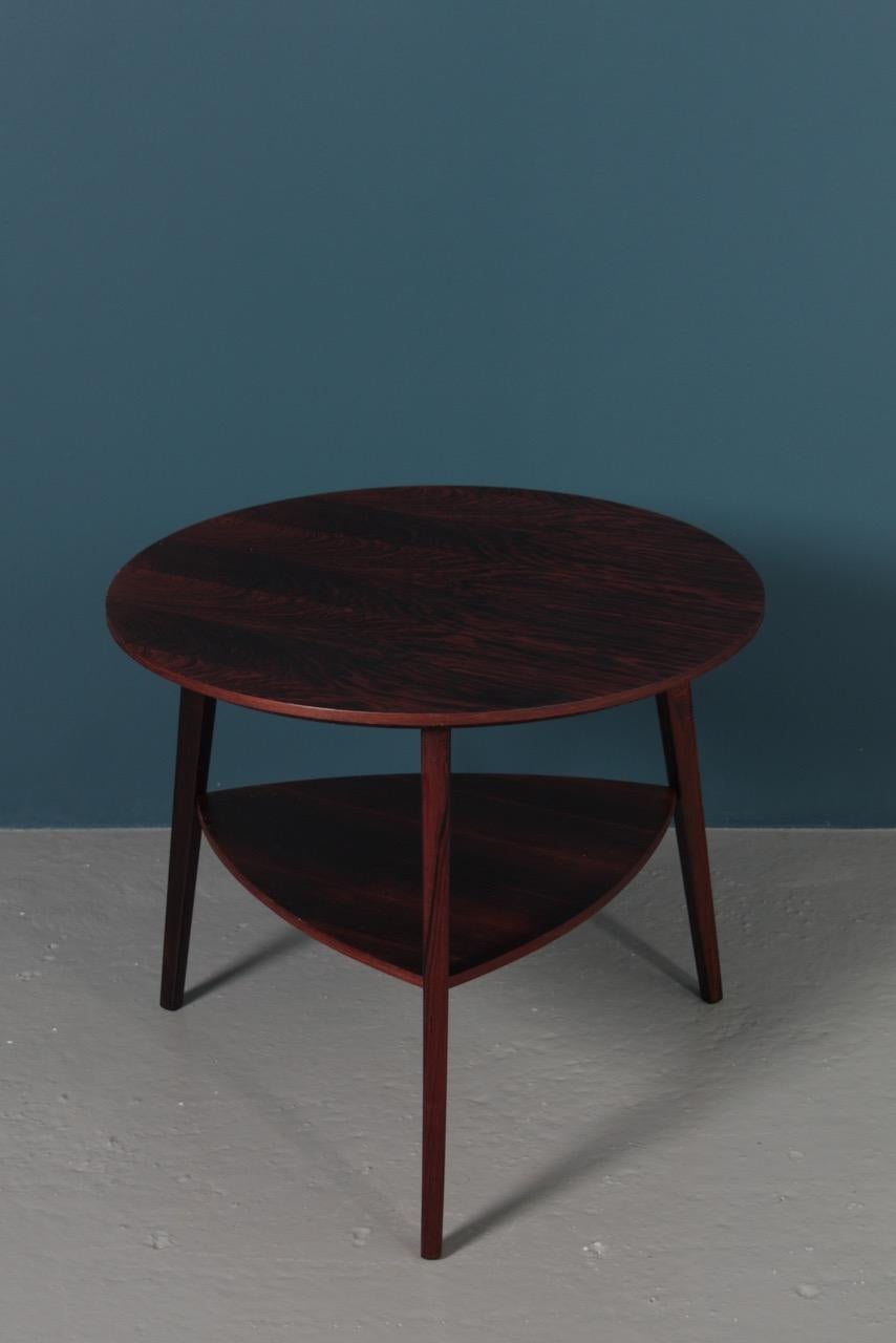 Midcentury Side Table in Rosewood, Made in Denmark, 1960s In Good Condition In Lejre, DK