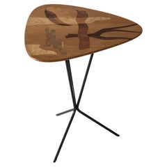 Midcentury Side Table with Inlays, Sweden, 1950s
