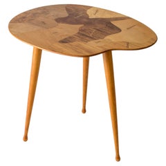 Midcentury Side Table with Inlays, Sweden, 1950s