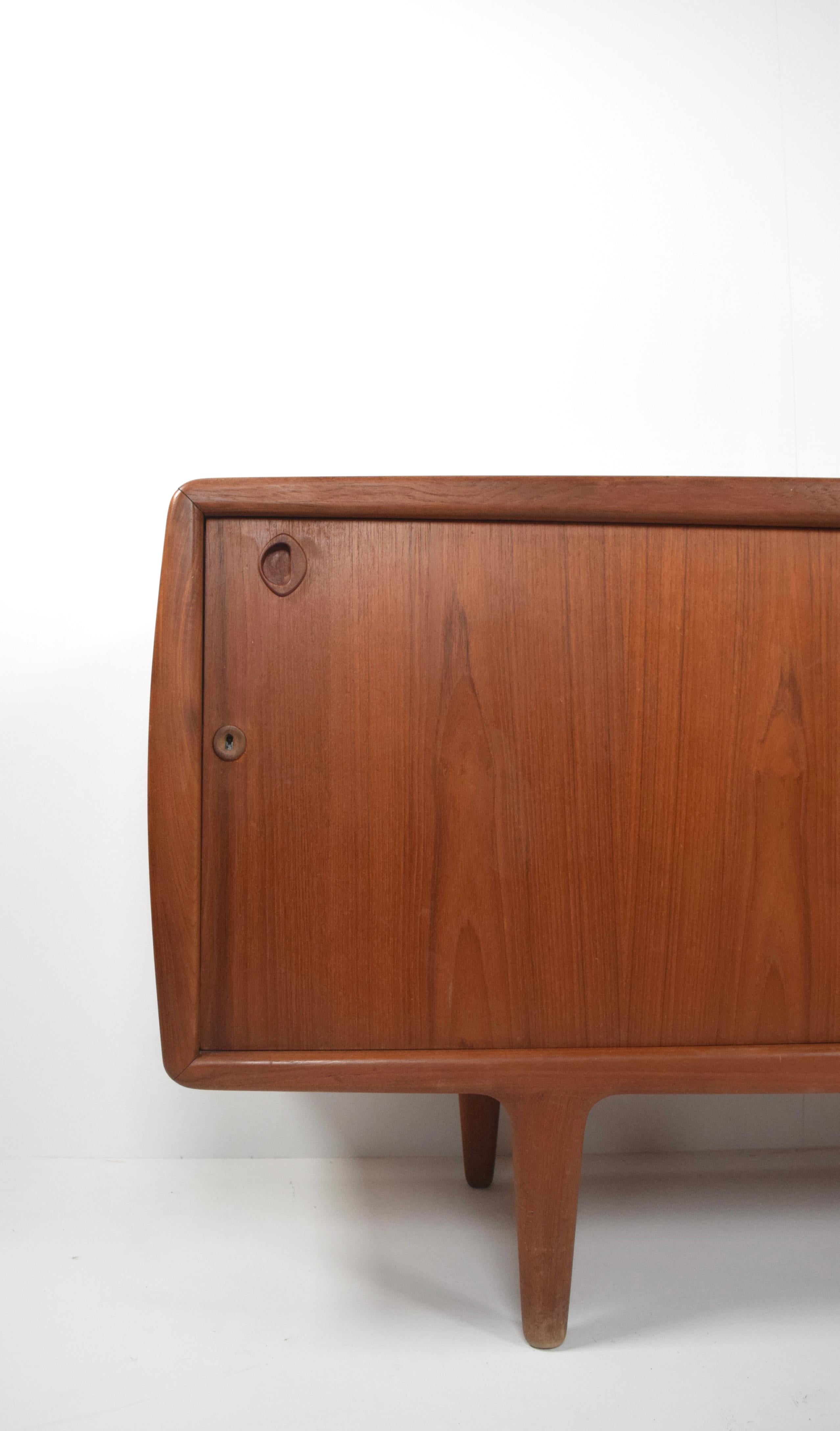 Midcentury Sideboard by H.P. Hansen in Teak, Denmark, 1960s 1