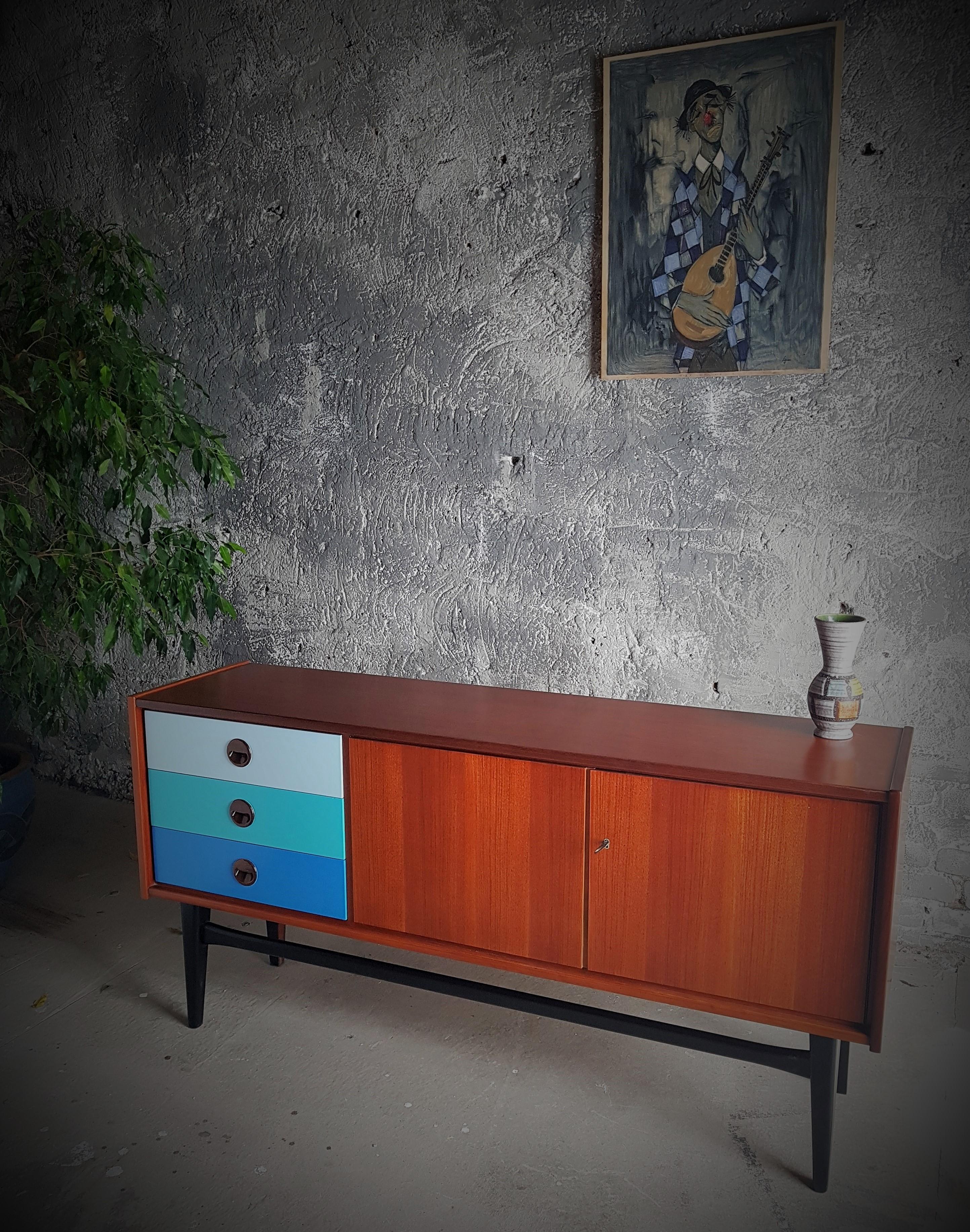 Midcentury Sideboard Commode Chest Teak, Denmark, 1960 7