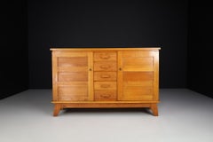 Sideboard aus blonder französischer Eiche von René Gabriel, Frankreich, 1940er Jahre