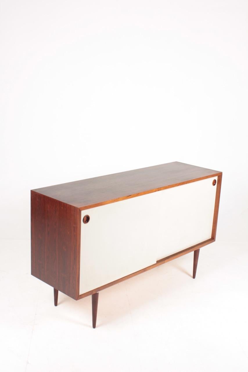 Danish Midcentury Sideboard in Rosewood with White Panels by Poul Hundevad, 1960s
