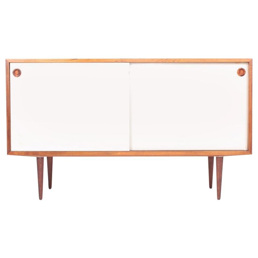 Midcentury Sideboard in Rosewood with White Panels by Poul Hundevad, 1960s