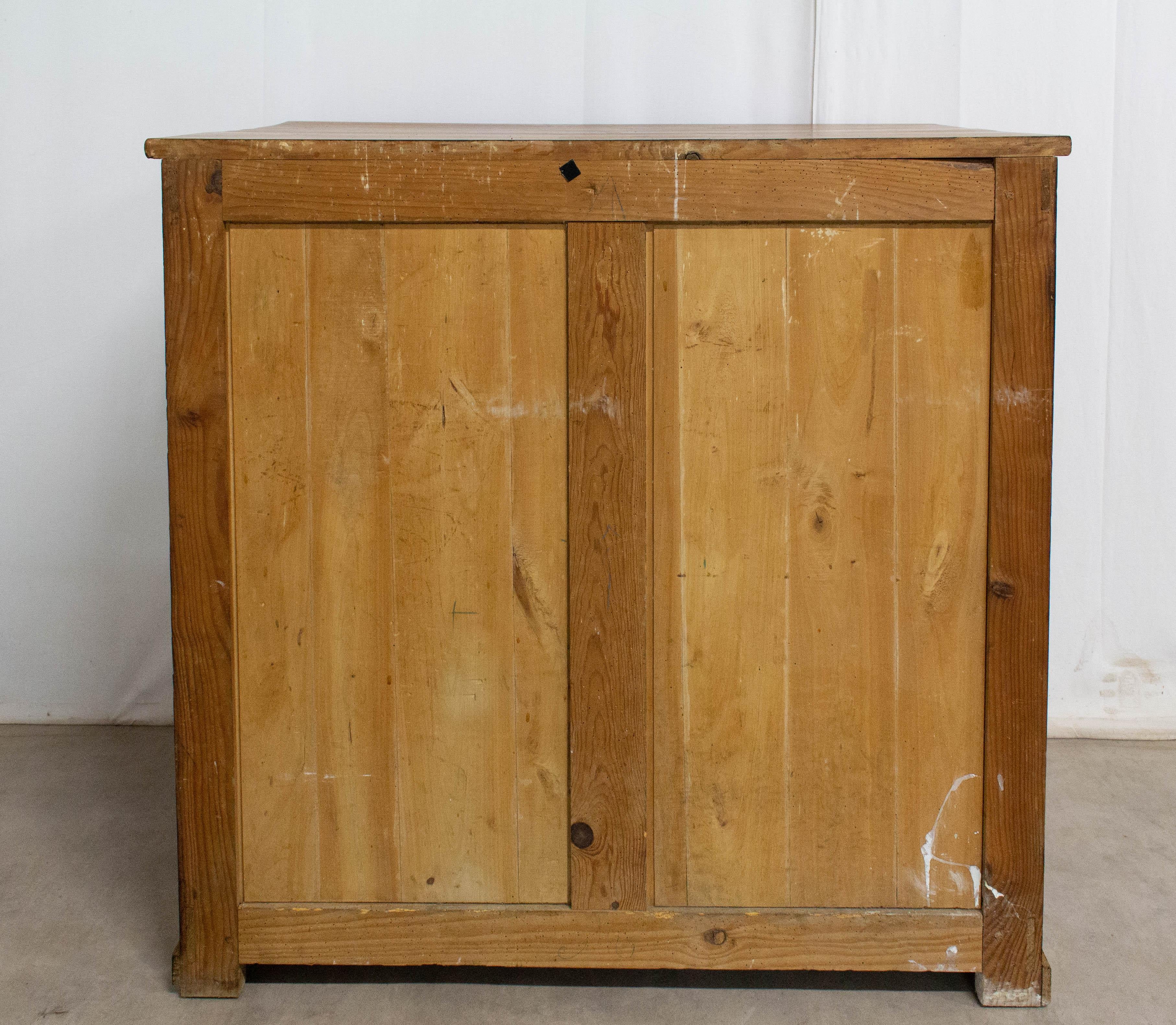 Midcentury Sideboard Sliding Doors Credenza Buffet, circa 1950 For Sale 2