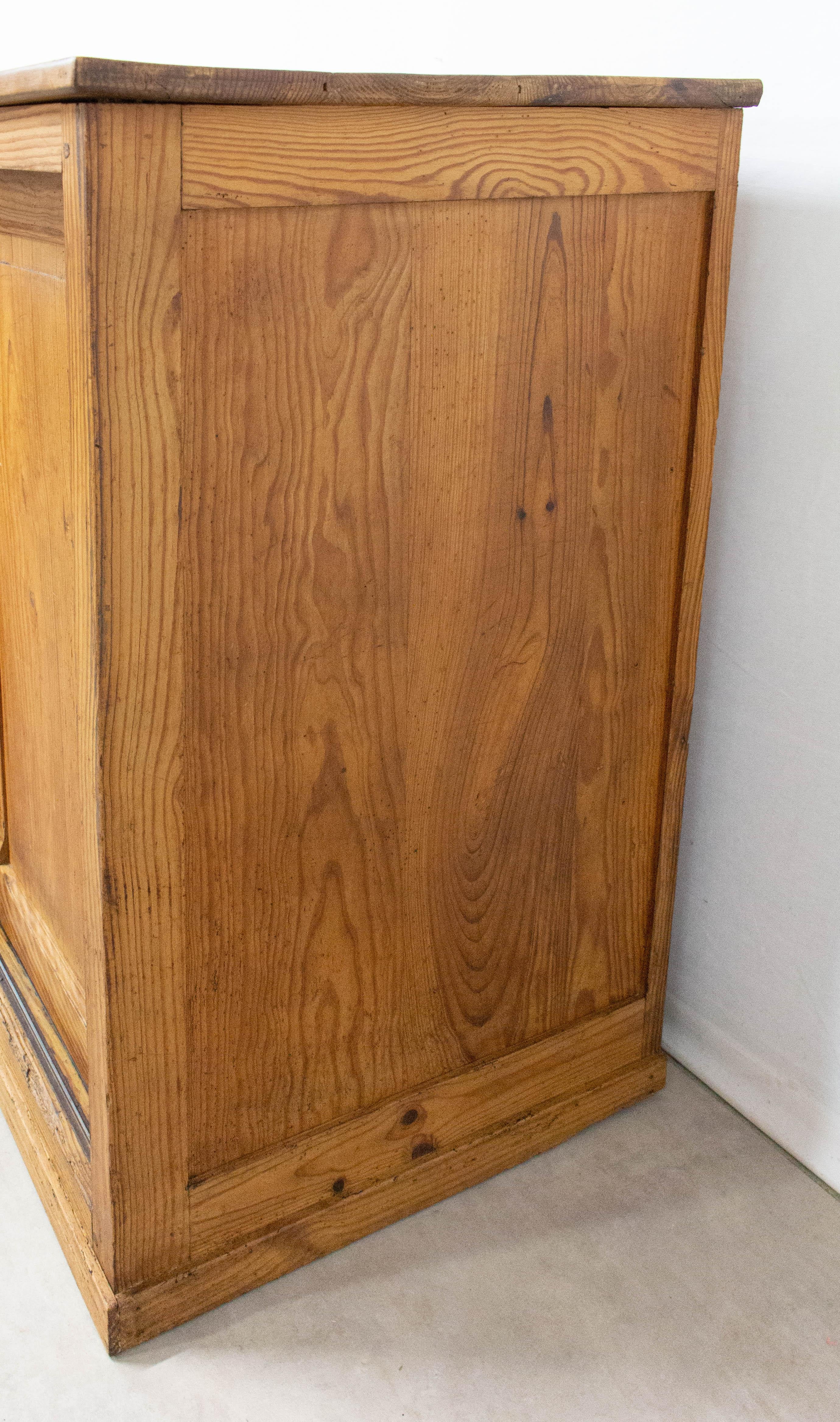 French Midcentury Sideboard Sliding Doors Credenza Buffet, circa 1950 For Sale