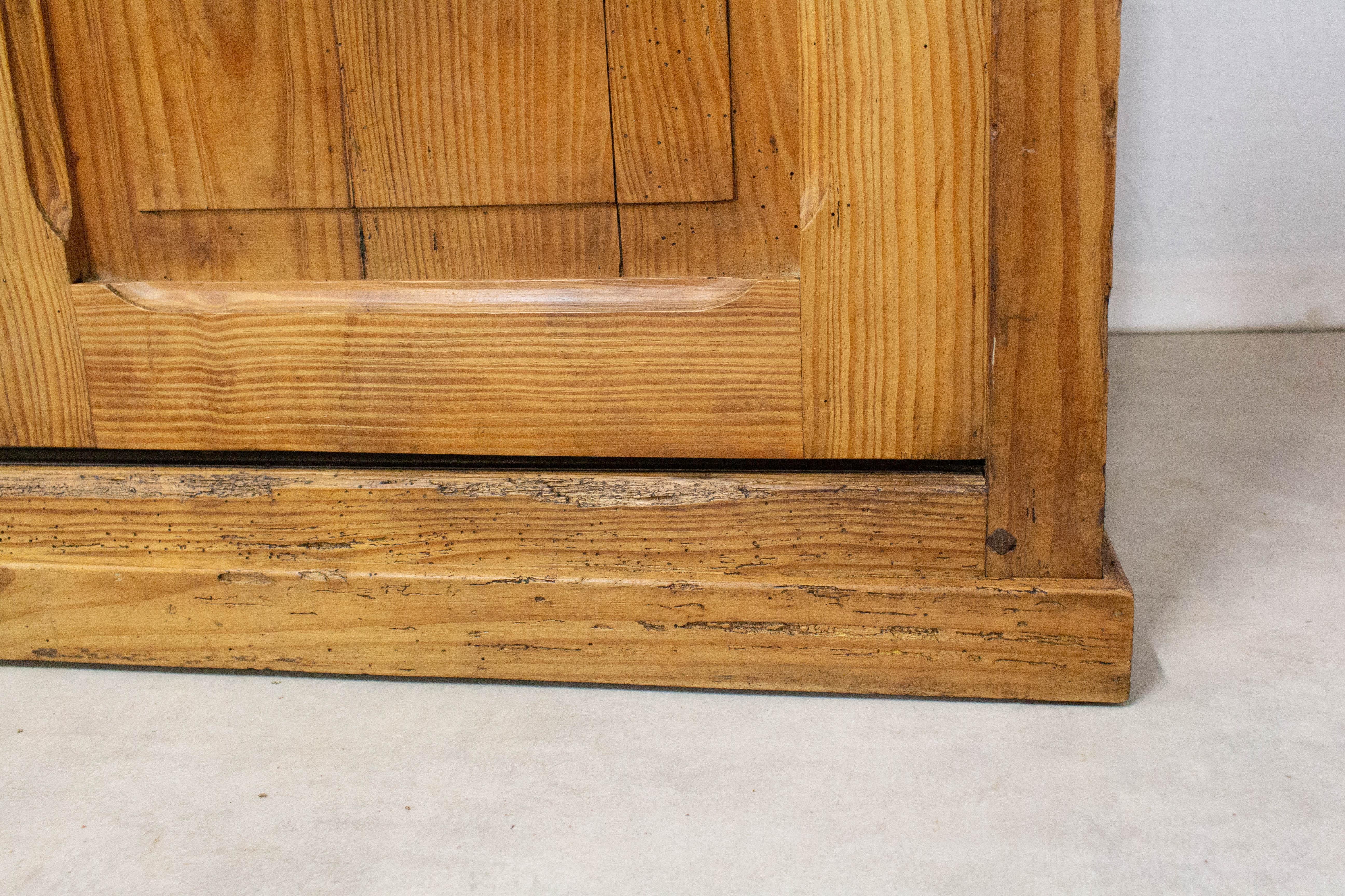 Pine Midcentury Sideboard Sliding Doors Credenza Buffet, circa 1950 For Sale