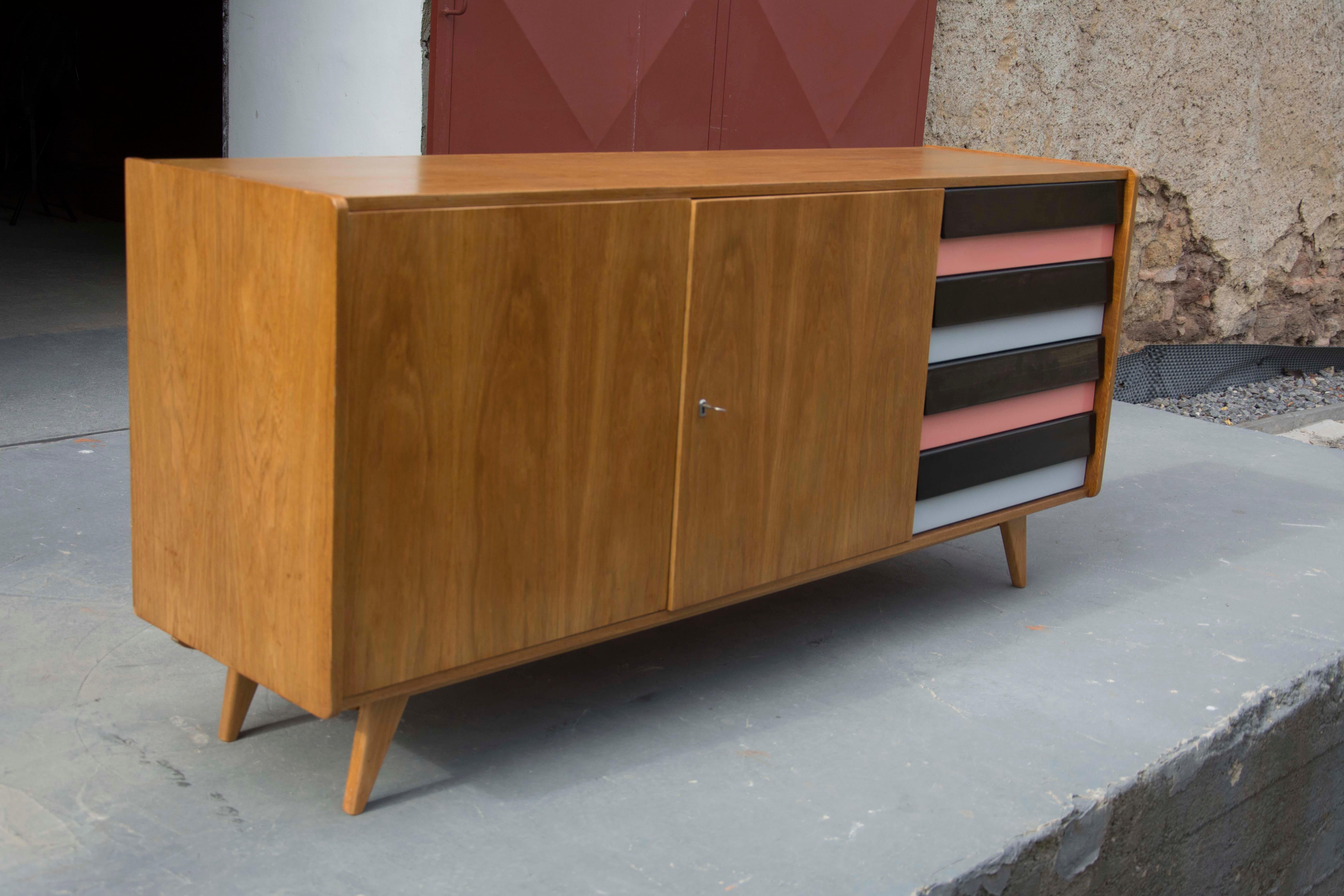 Mid-Century Modern Midcentury Sideboard U-460 by Jiří Jiroutek for Interier Praha, 1960s