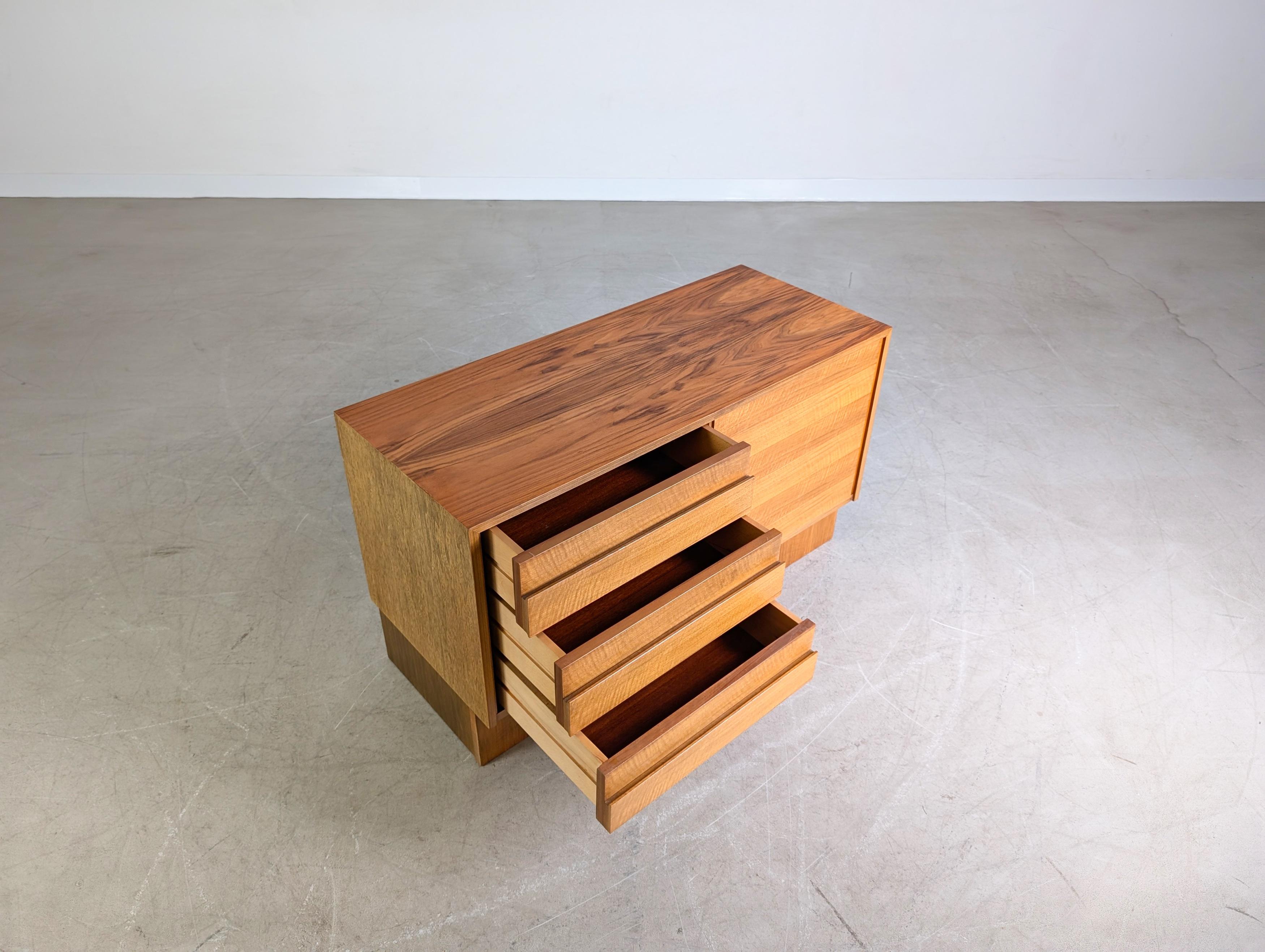 Late 20th Century Midcentury Sideboard Vintage Anrichte Nussbaum Kommode 1970 For Sale