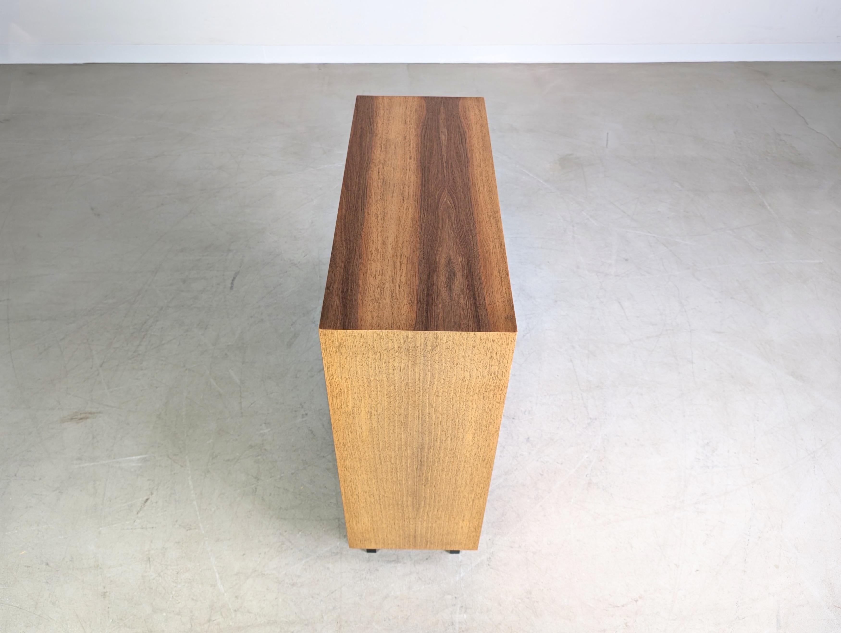 Mid-20th Century Midcentury Sideboard Vitrine Nussbaum Anrichte Vintage 1960 For Sale