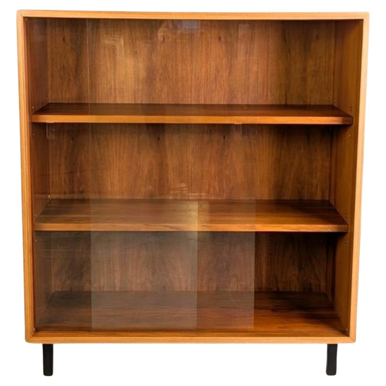 Midcentury Sideboard Vitrine Nussbaum Anrichte Vintage 1960