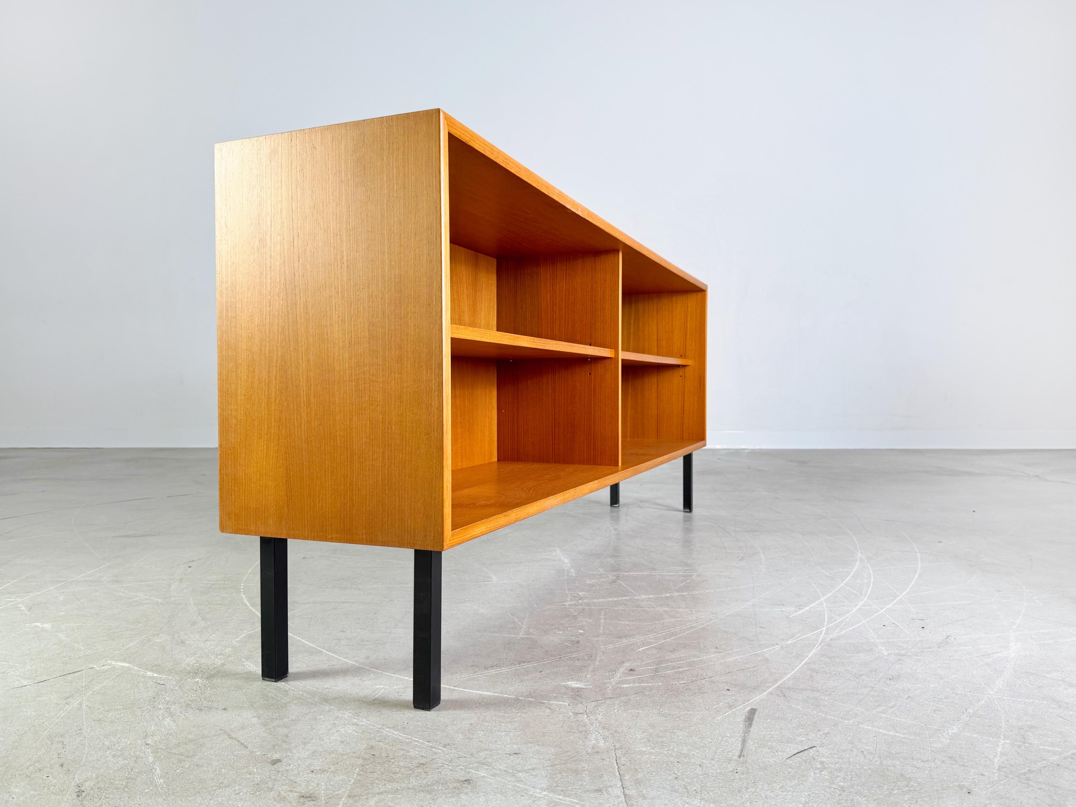 German Midcentury Sideboard WK Möbel Lowboard lang II Teak Vintage For Sale