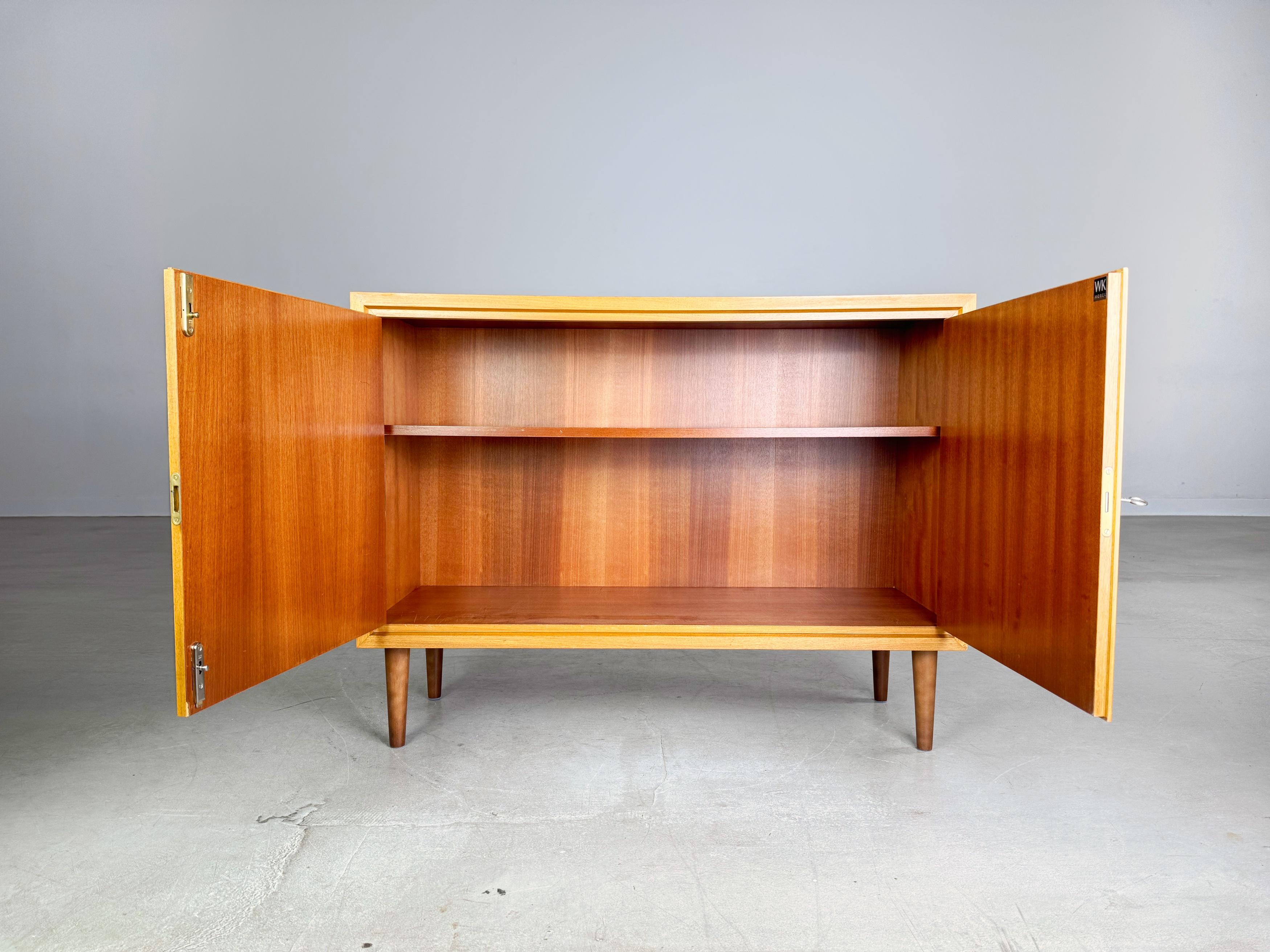 Mid-20th Century Midcentury Sideboard WK Möbel Nussbaum 1960er Vintage Kommode For Sale