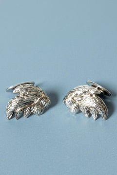 Midcentury Silver and Gold Cufflinks by Olle Ohlsson, Sweden, 1968