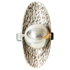 Midcentury Silver Ring by Erik Granit, Finland, 1972