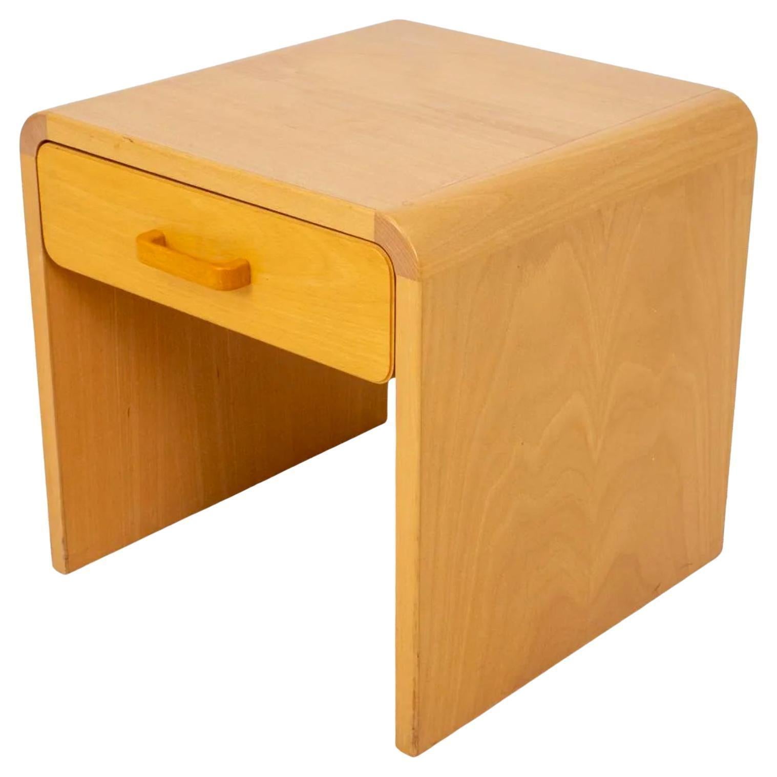 Midcentury Single Drawer Blonde Nightstand by Jens Ole Christensen for GETAMA