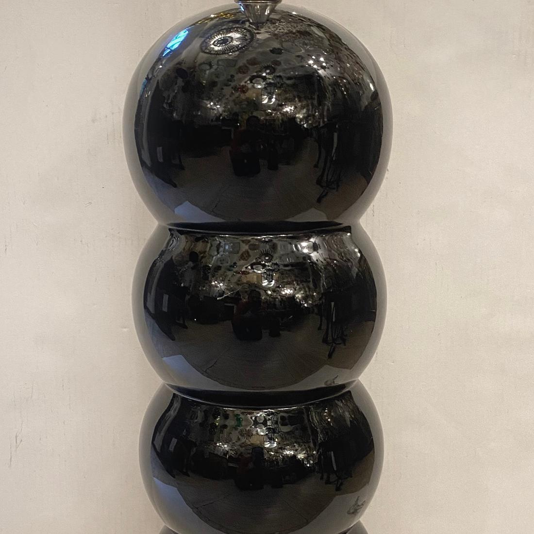 Italian Midcentury Single Porcelain Lamp For Sale