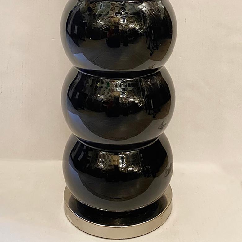 Late 20th Century Midcentury Single Porcelain Lamp For Sale