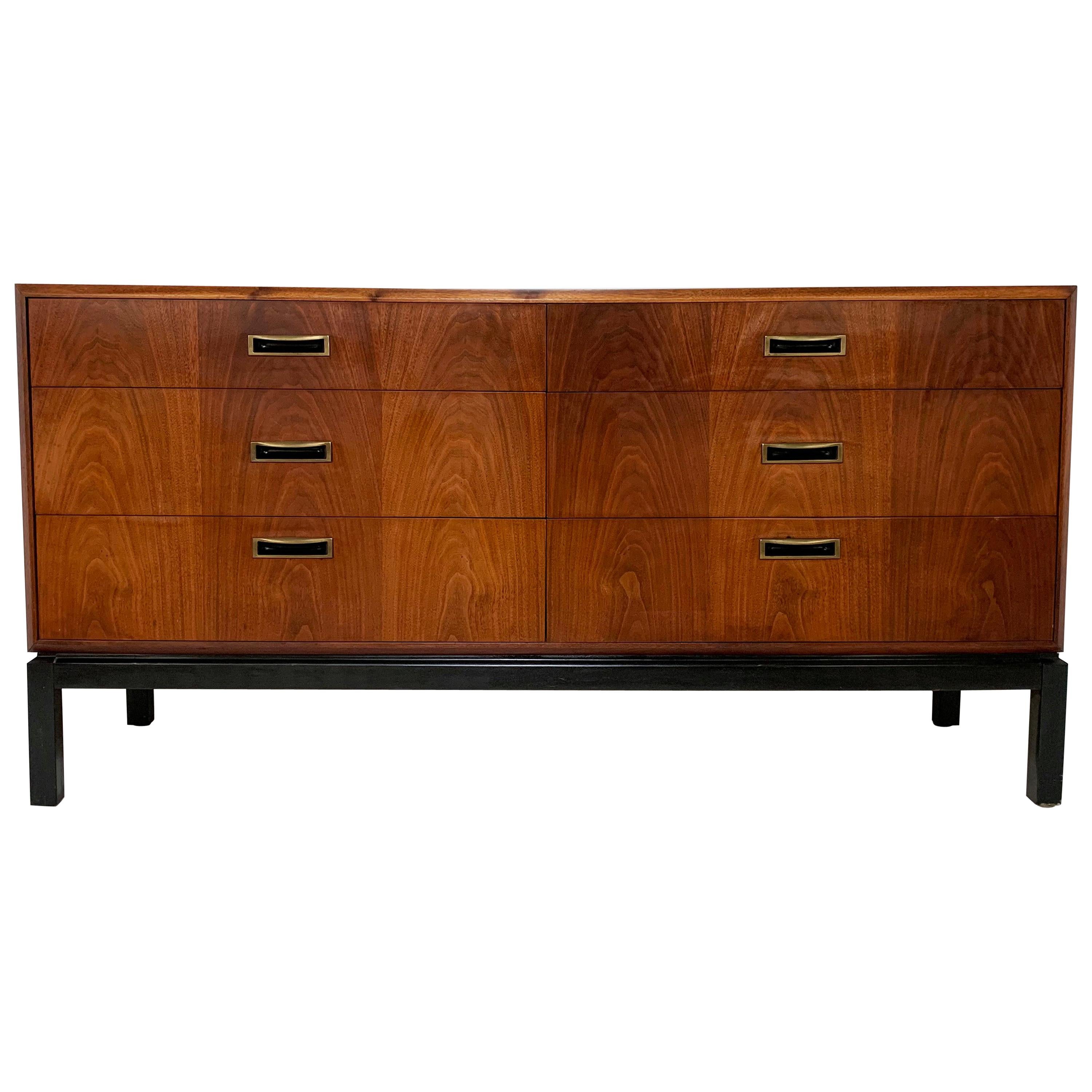 Midcentury Six-Drawer Walnut Dresser by Jack Cartwright for Founders circa 1970s