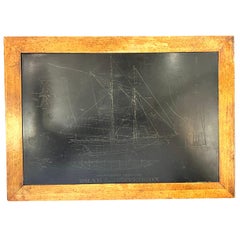 Mid-Century Slate Nautical Table