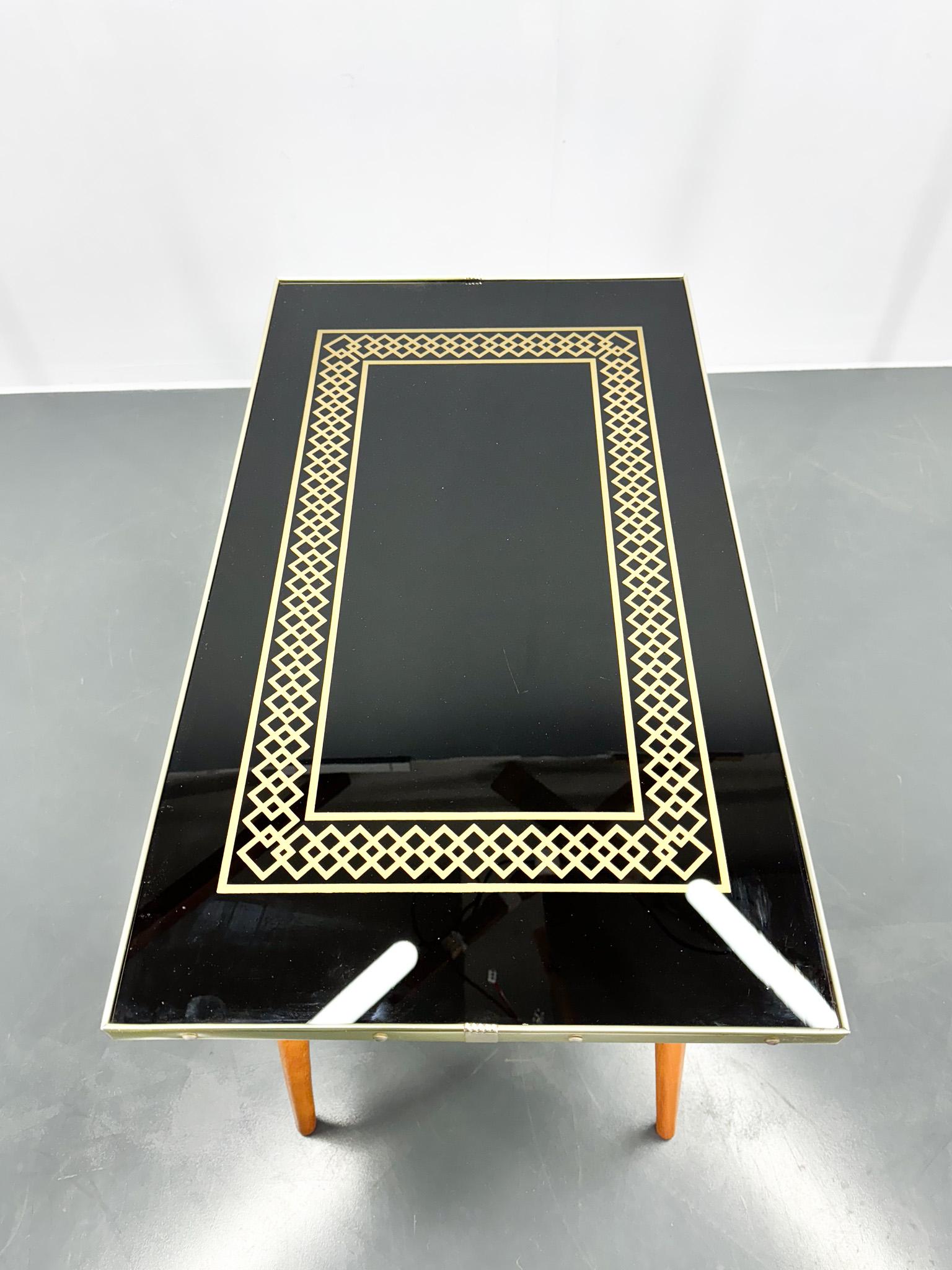 Fin du 20e siècle Petite table d'appoint en verre du milieu du siècle, Allemagne en vente