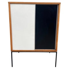 Vintage Midcentury Small Maple Cabinet by Paul McCobb Planner Group #1512 B&W Doors
