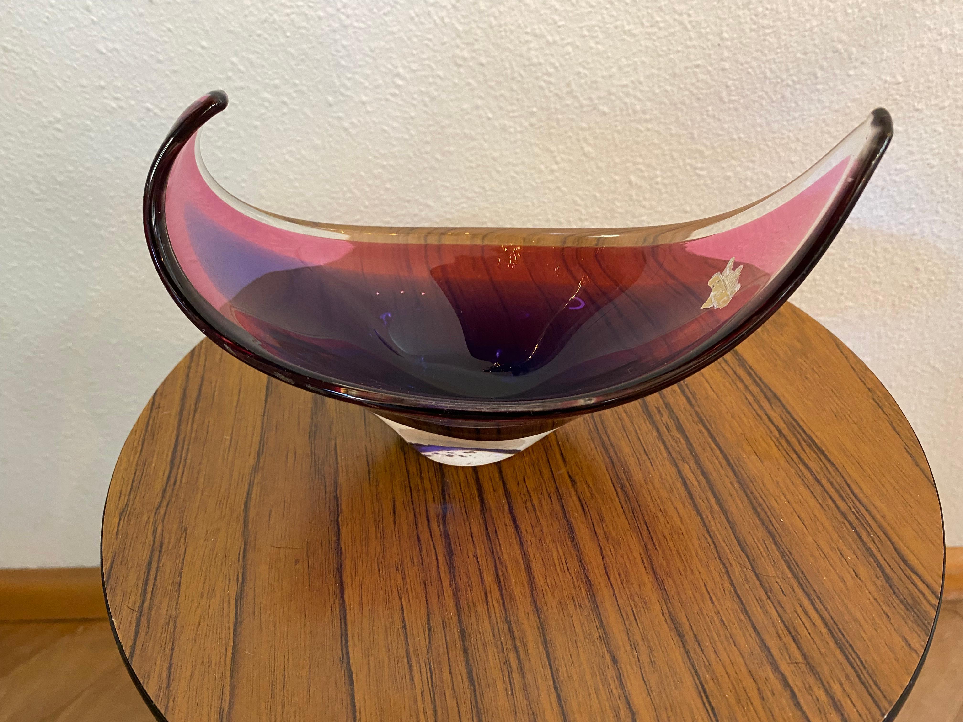 Italian Midcentury Small Murano Glass Bowl For Sale