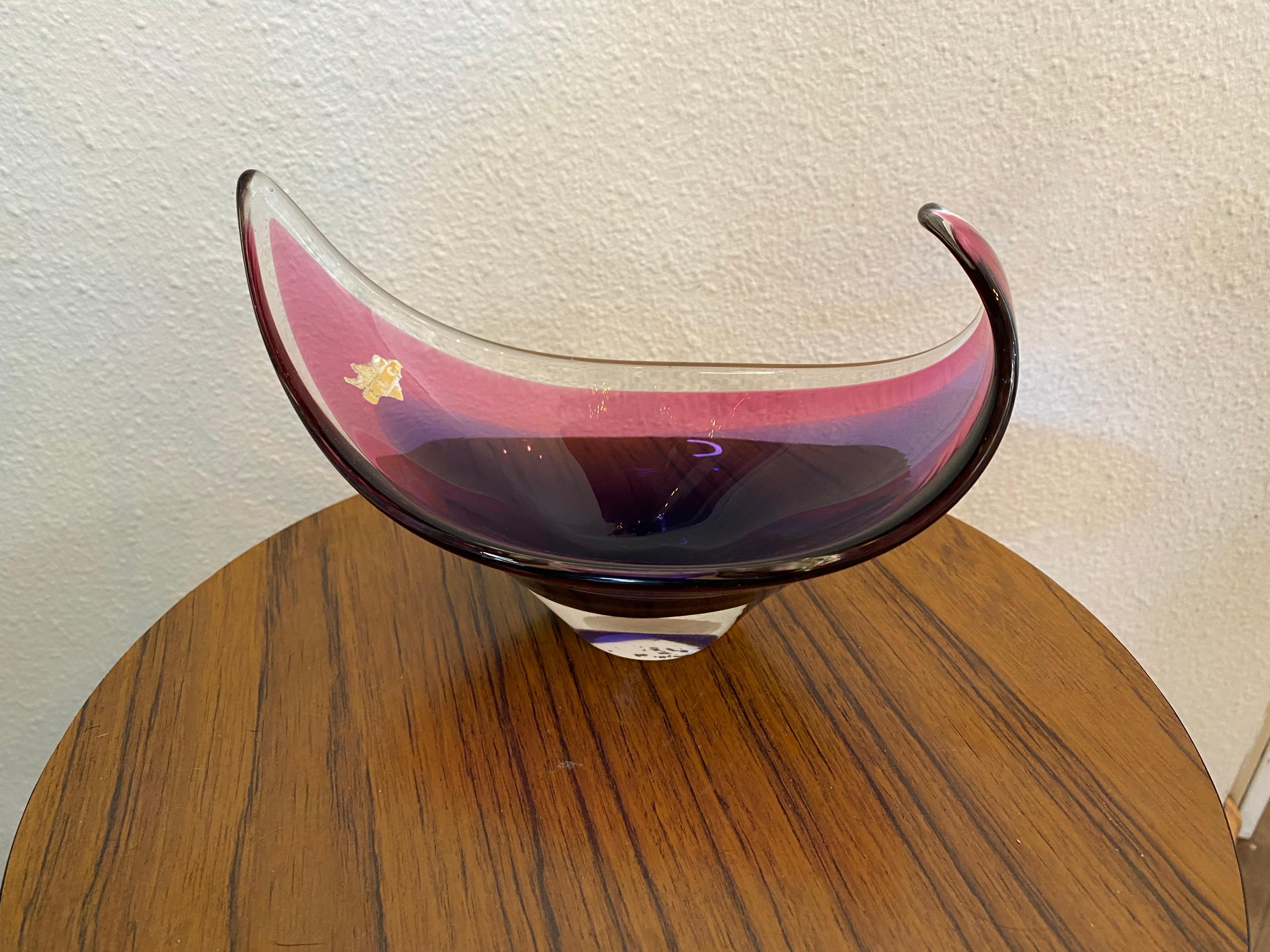 Mid-20th Century Midcentury Small Murano Glass Bowl For Sale