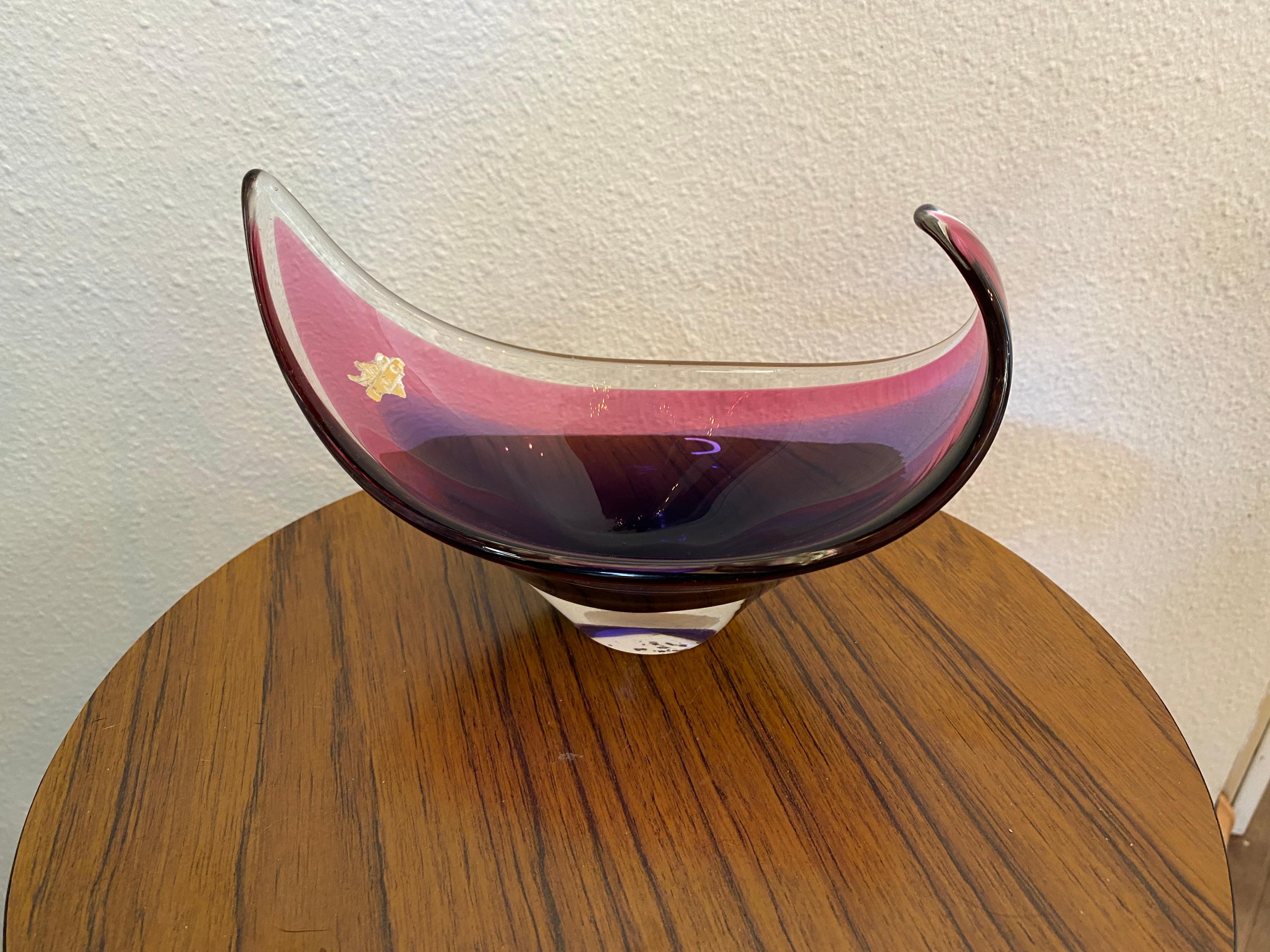 Midcentury Small Murano Glass Bowl For Sale 1
