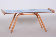Midcentury Small Side Table, Well-Preserved Condition, Beech, Czechia, 1950s