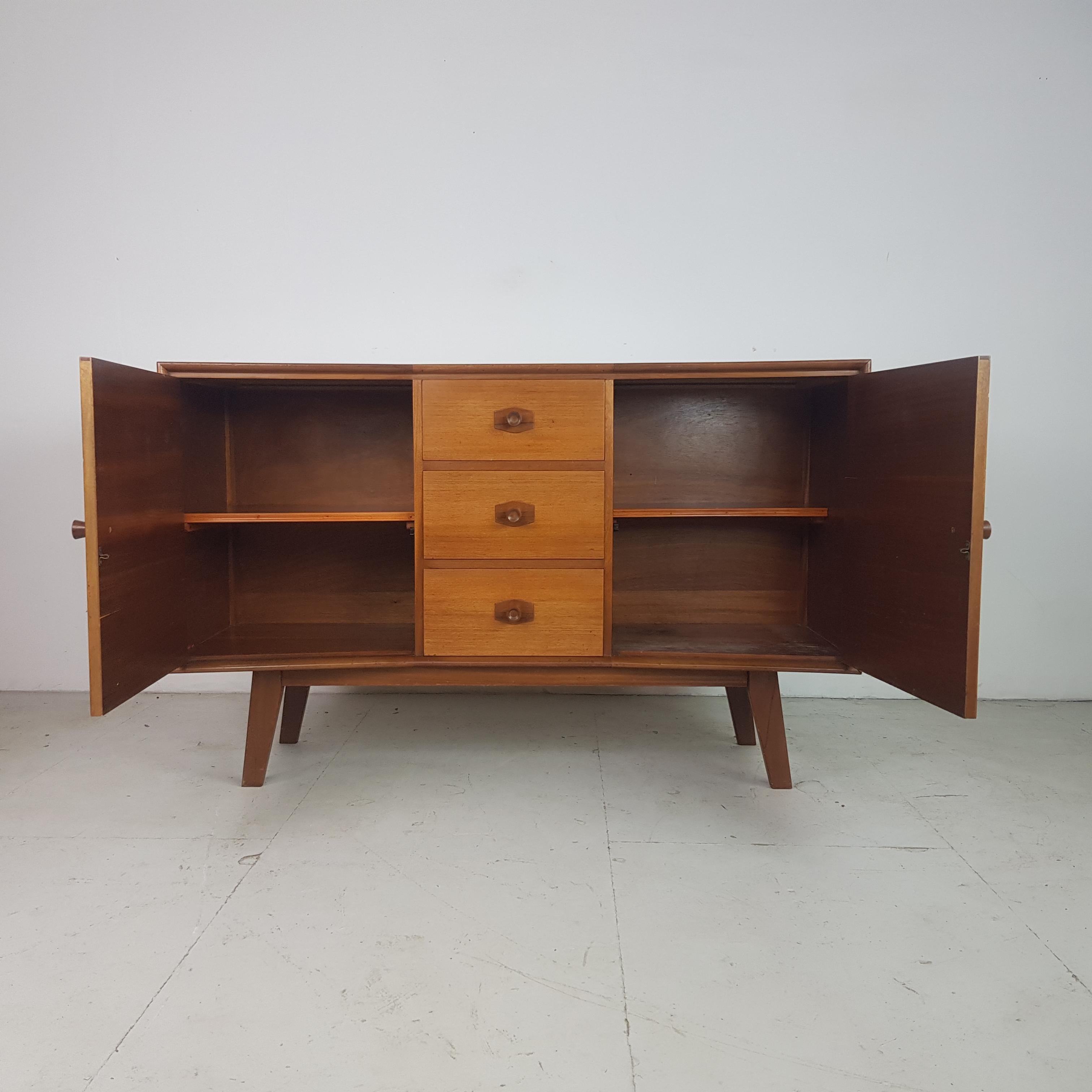 Midcentury Small Teak Sideboard by Heals, 1950s For Sale 1