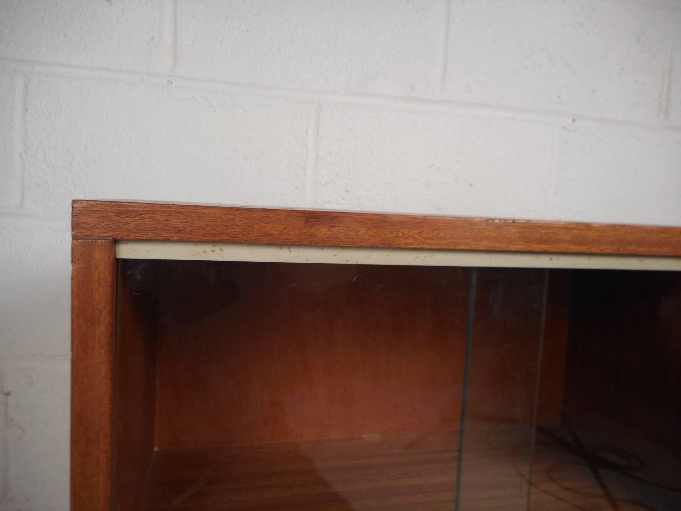 Midcentury Small Walnut Bookshelf or Cabinet 5