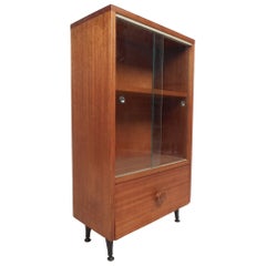Midcentury Small Walnut Bookshelf or Cabinet