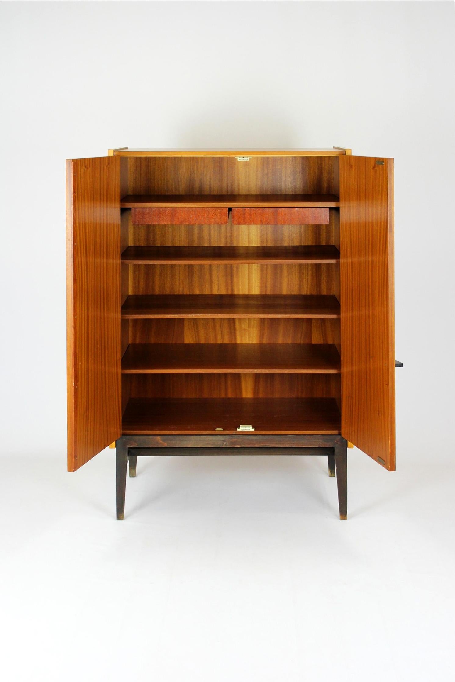 Wood Midcentury Small Wardrobe from Up Zavody, 1970 For Sale