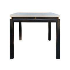 Mid-20th Century Small Wood/Brass Table by Baker Furniture, Marked