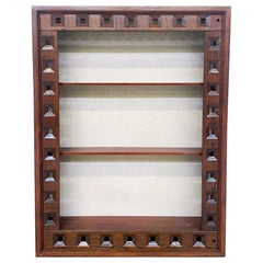 Midcentury Small Wooden Bookcase by Guiseppe Rivadossi, 1970s