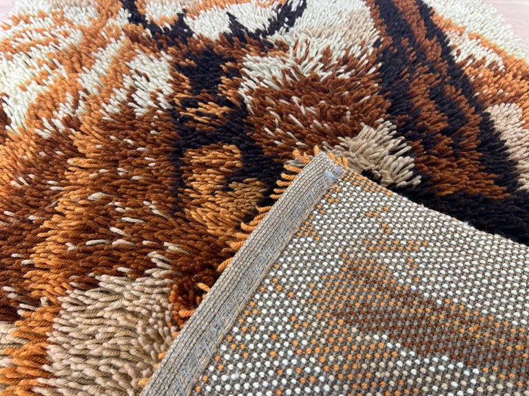 Denmark Rugs Midcentury Small Wool Ege Rya Carpet / Rug , Denmark, 1960s For Sale at ...