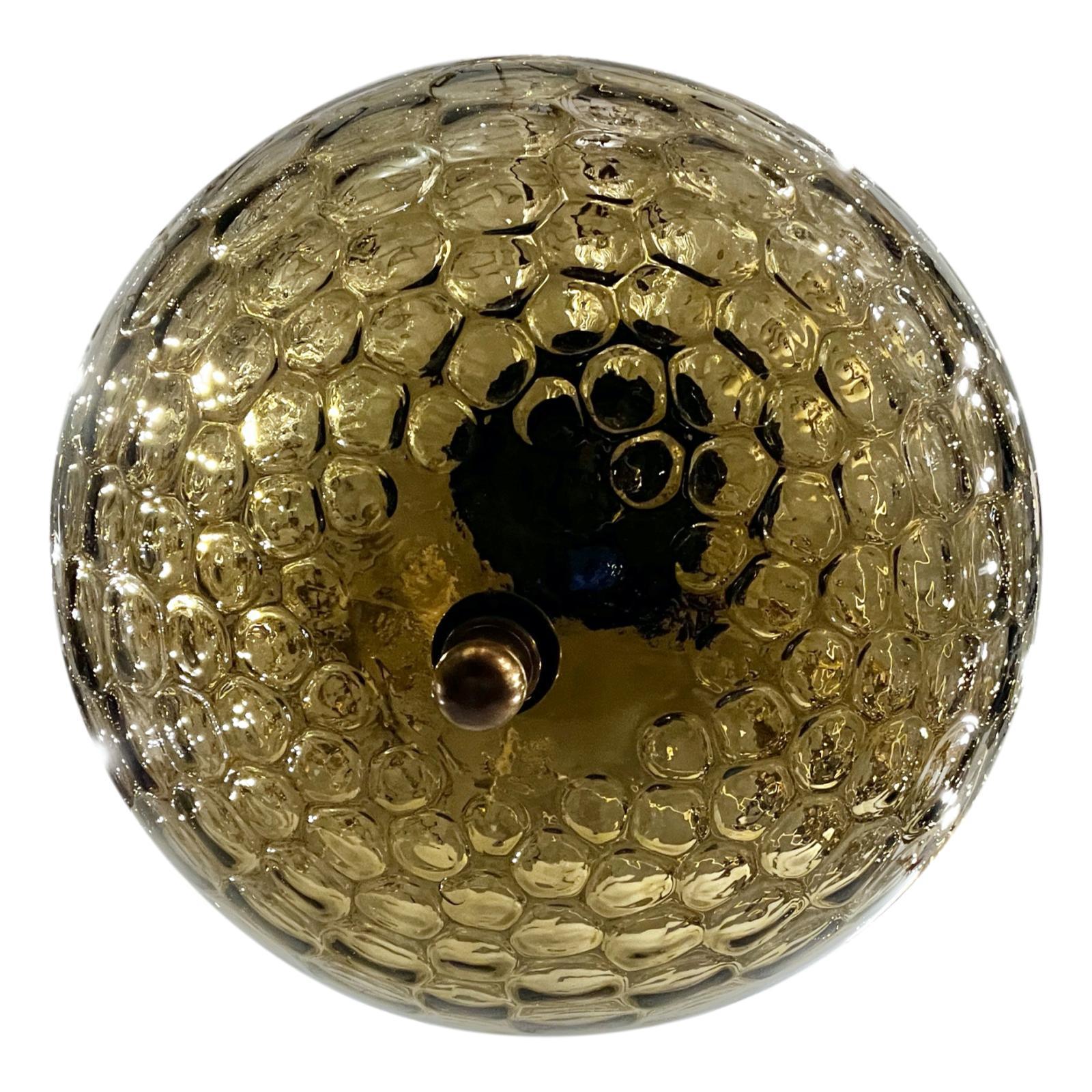 Midcentury Smoke Glass Lantern  In Good Condition For Sale In New York, NY