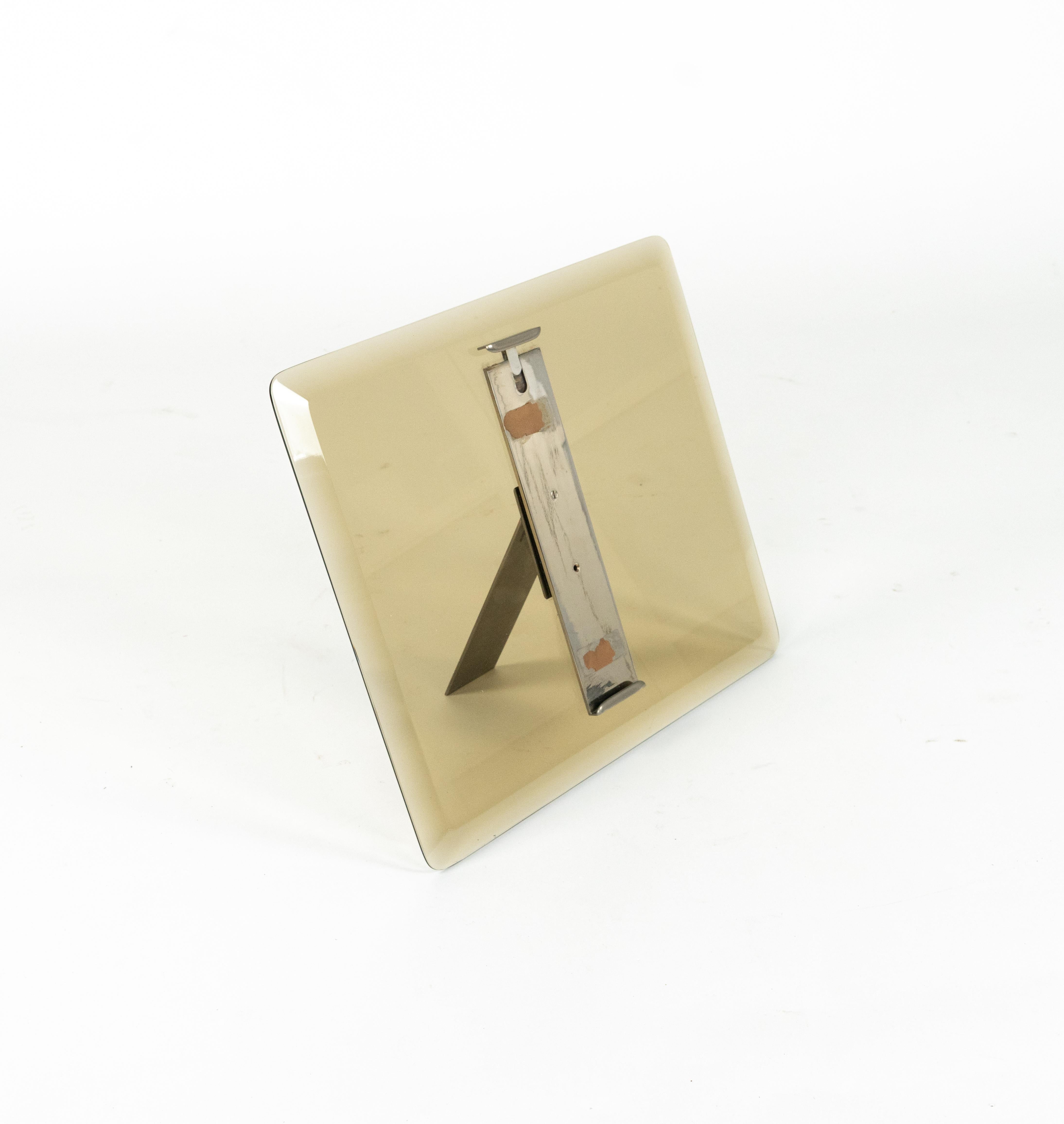 Cadre en verre fumé du milieu du siècle Attribué à Fontana Arte, Italie 1970 en vente 7