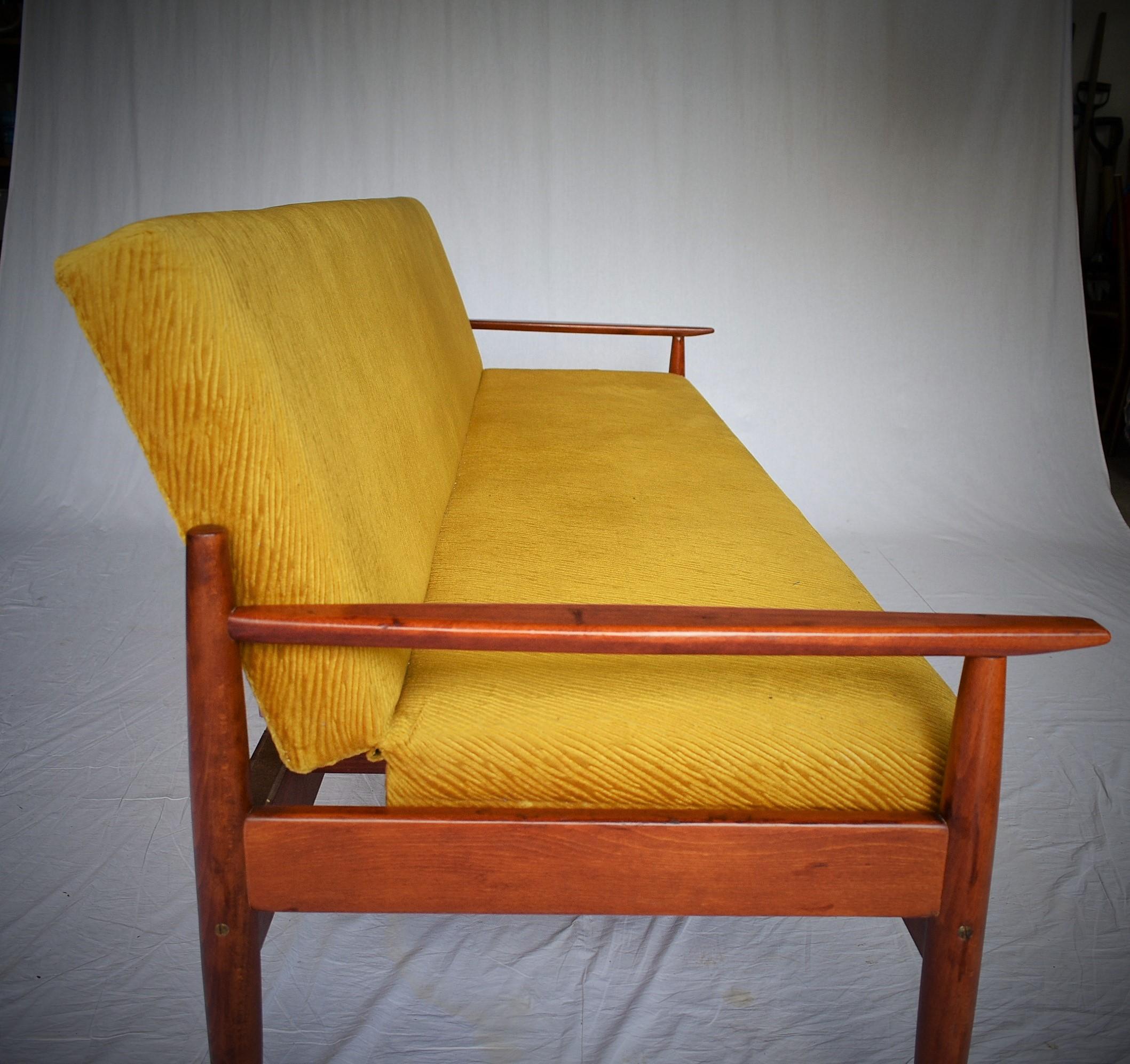 Wood Midcentury Sofa Czechoslovakia, 1960s