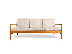 Midcentury Sofa Dreisitzer Couch Eiche Vintage danish design