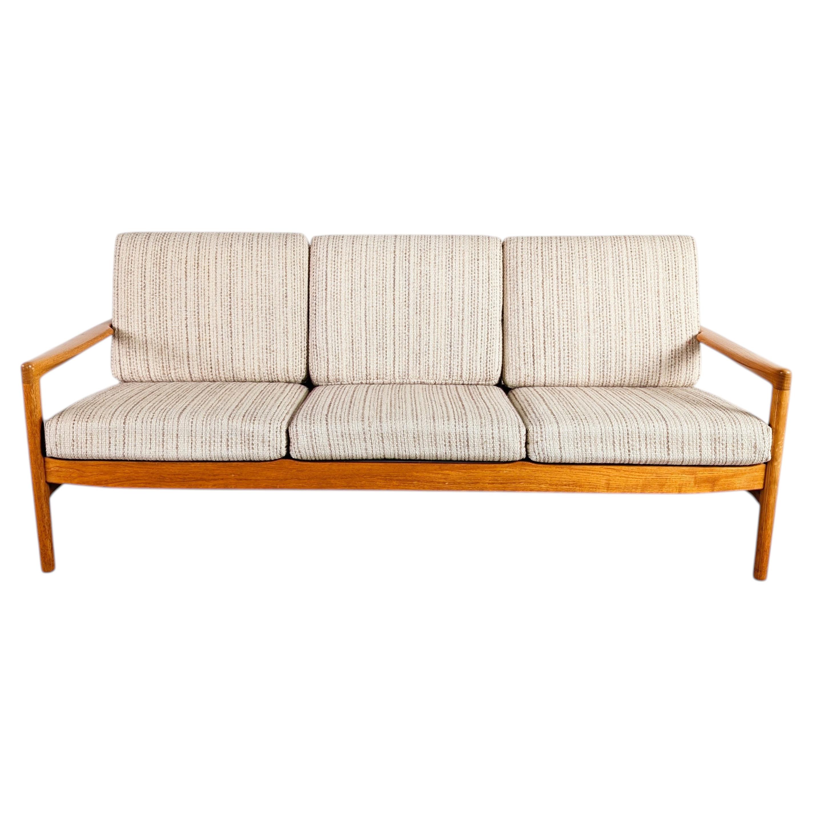 Midcentury Sofa Dreisitzer Couch Eiche Vintage danish design