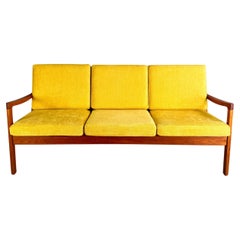 Midcentury Sofa France & Søn Couch Ole Wanscher Dreisitzer teak