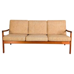 Midcentury Sofa France & Søn Couch Ole Wanscher Dreisitzer teak2