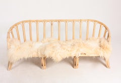 Midcentury Sofa in Bamboo, Made in Denmark, 1950
