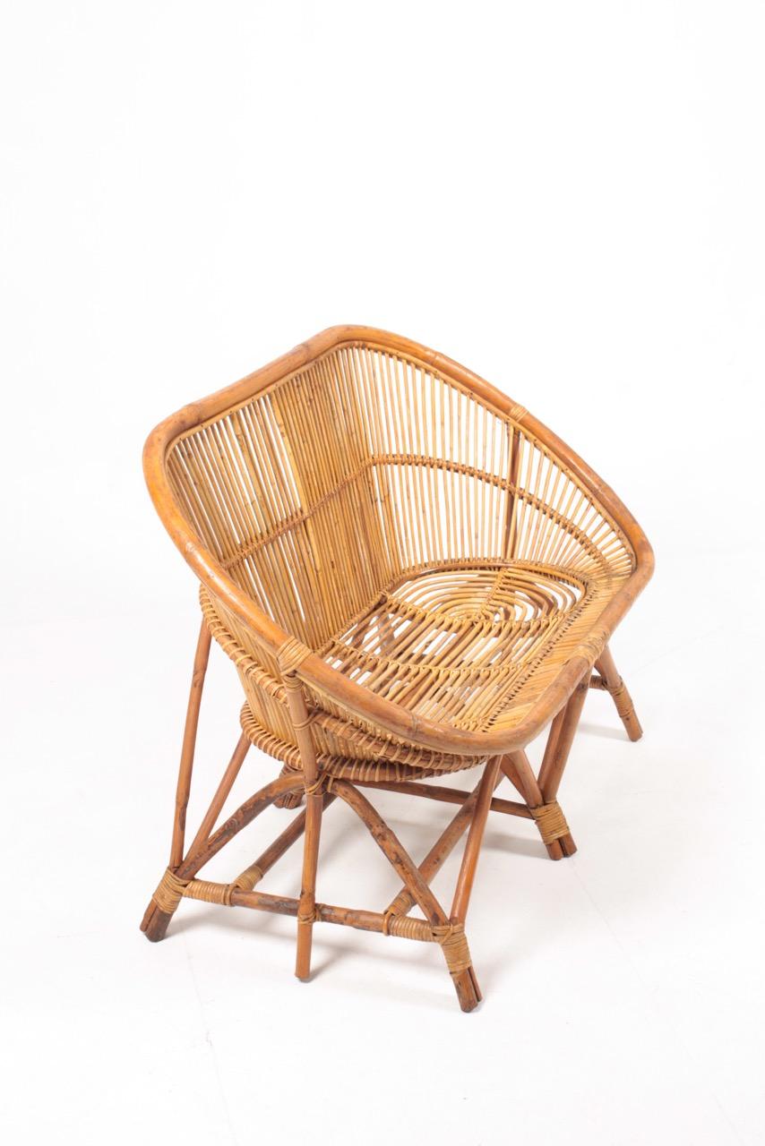 Danese Divano di metà secolo in bambù, Made in Denmark, 1950 in vendita
