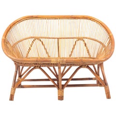 Midcentury Sofa in Bamboo, Made in Denmark, 1950