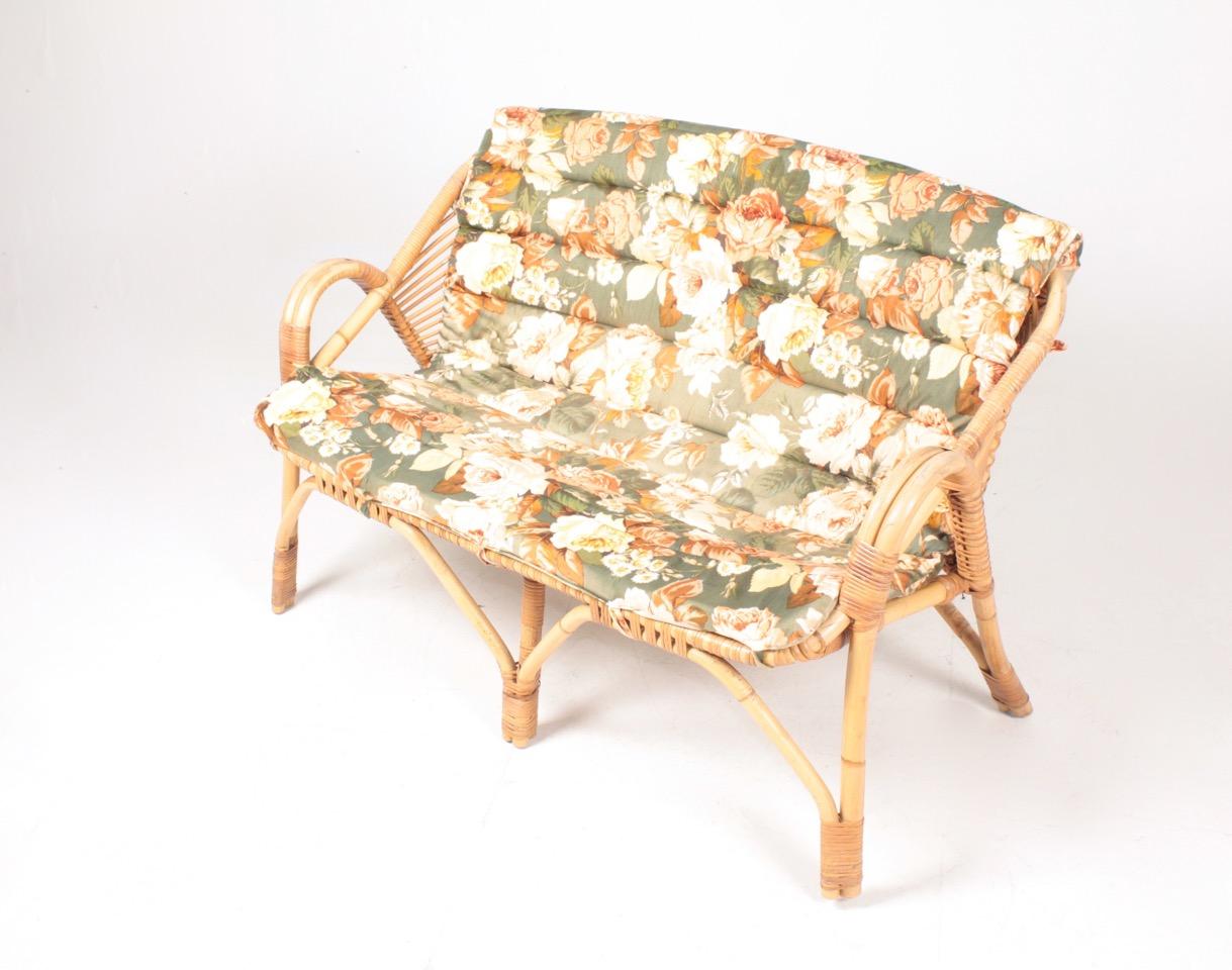 Midcentury Sofa in Bamboo, Made in Denmark, 1950s 3
