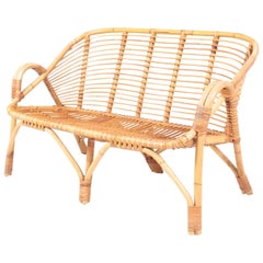 Midcentury Sofa in Bamboo, Made in Denmark, 1950s